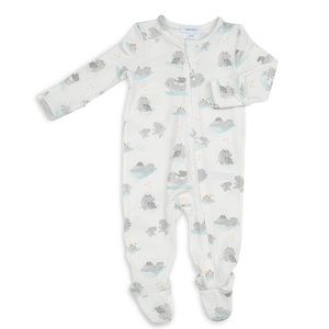 Angel dear zipper hippo footie 0-3 months